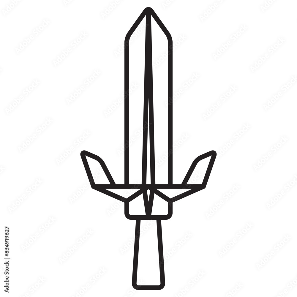 Fototapeta premium origami sword icon