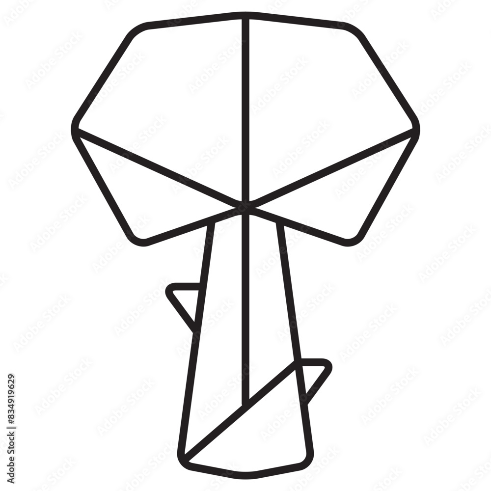 origami tree icon origami tree icon