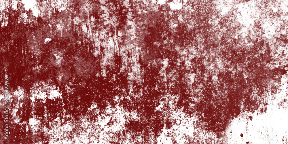 Fototapeta premium Red abstract grunge old concrete wall texture stain isolated overlay decorative vintage background.