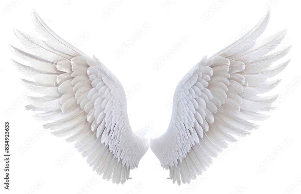 Fototapeta premium PNG White wings angel bird white background.