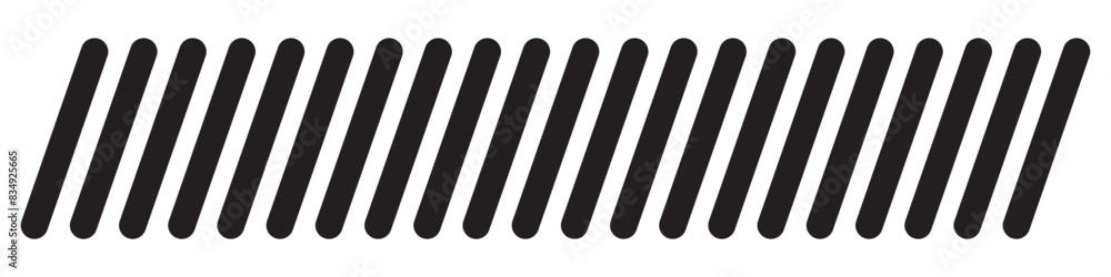 Slash divider. Slash line border. Diagonal parallel lines divider strip. Angle of tilt stripes. Black pattern of footer isolated on white background. 11:11 Slash divider. Slash line border. Diagonal parallel lines divider strip. Angle of tilt stripes. Black pattern of footer isolated on white background. 11:11