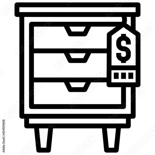BEDSIDE TABLE,drawer,furniture,household,sale.svg