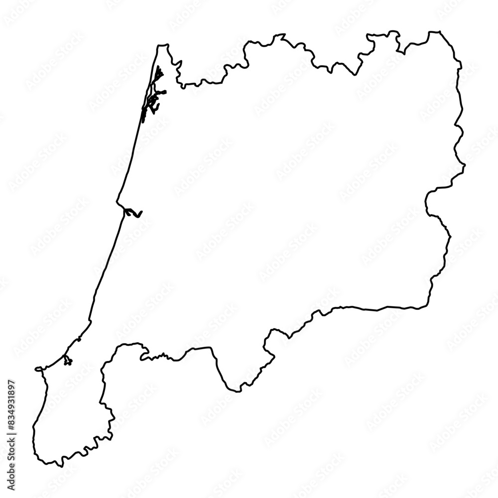 Central Region map, administrative division of Portugal. Vector illustration. Central Region map, administrative division of Portugal. Vector illustration.