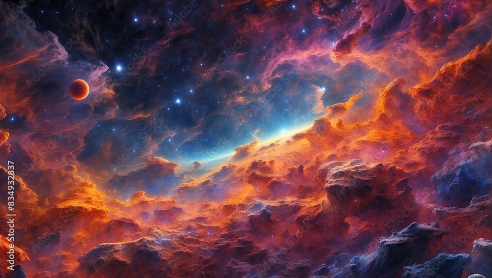 colorful space with an abstract background colorful space with an abstract background