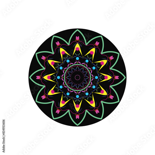 mandala art, black mandala