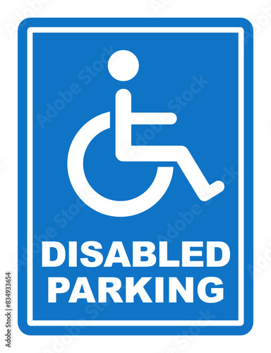 parking sign for disability printable sign handicapped disabled parking sign symbol template design illustration