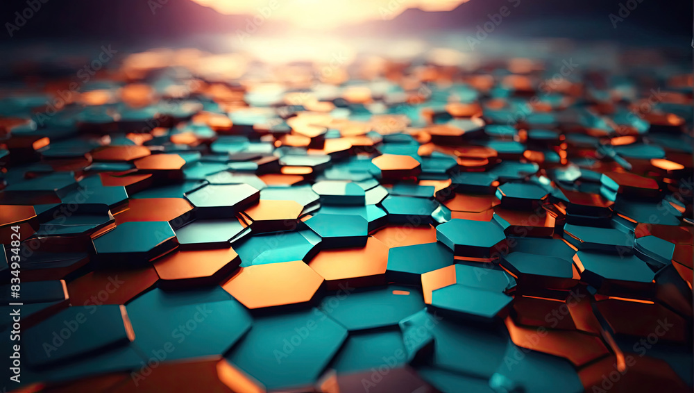 Hexagons pattern. Geometric abstract background with simple hexagonal elements. Hexagons pattern. Geometric abstract background with simple hexagonal elements.