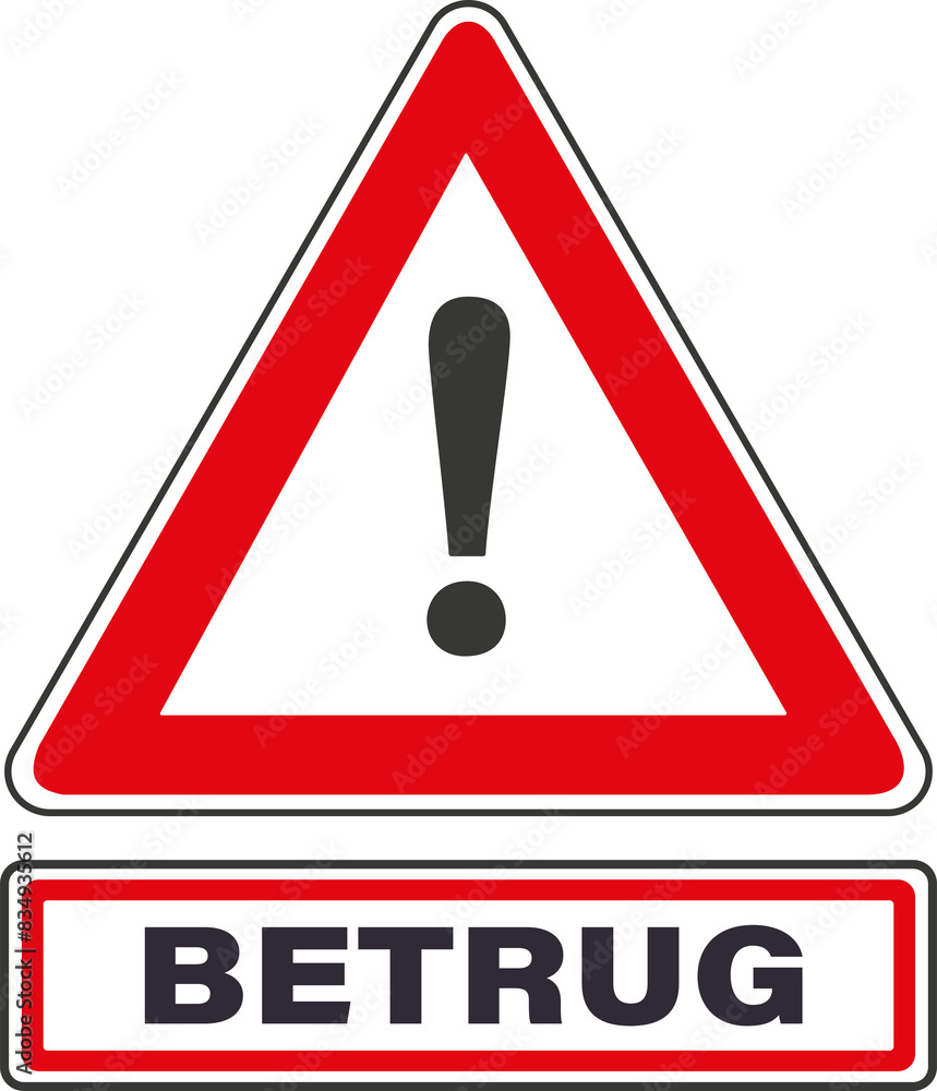 Vorsicht, Betrug, Warnschild, Dreieckig, Warnhinweis, Warnzeichen Vorsicht, Betrug, Warnschild, Dreieckig, Warnhinweis, Warnzeichen