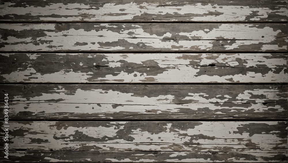 Fototapeta premium Horizontal vector Illustration of old blank empty white and grey coloured grungy blotched wooden textured effect camouflage backgrounds
