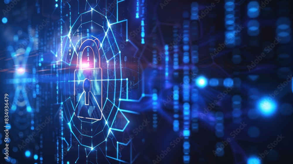 Fototapeta premium Digital security concept of modern technology