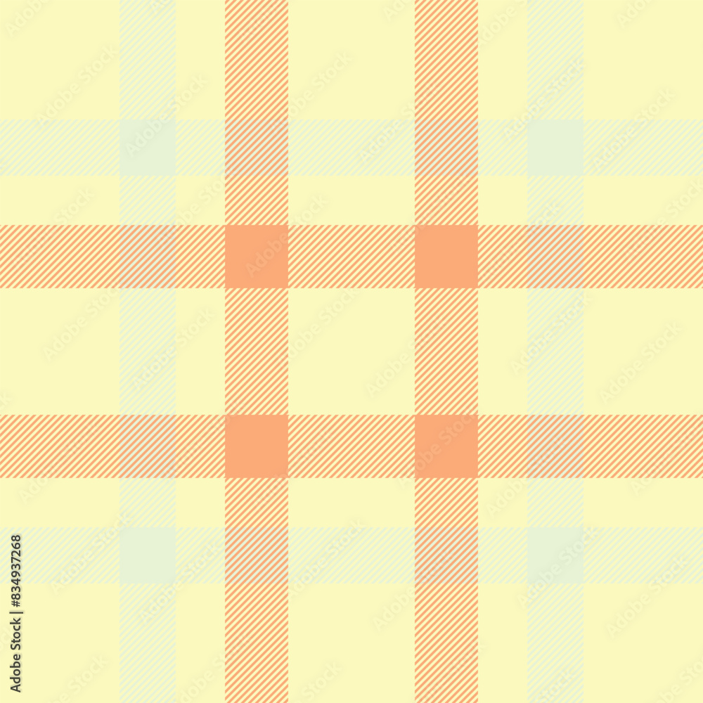 Plaid textile tartan of background texture vector with a seamless pattern check fabric.