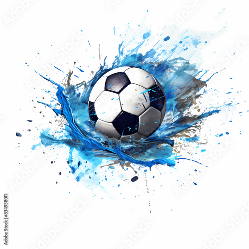 Soccer Splash Art Minimalist - Sporty Illustration Design