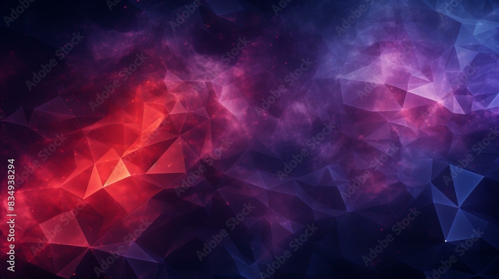 Fototapeta premium Unique geometric galaxy design with modern twist, featuring flat texture, abstract shapes, cosmic patterns, and intricate details.