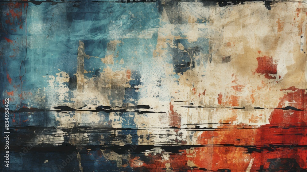 Bold grunge checkered texture with distressed look and rough edges, in high quality vintage style.