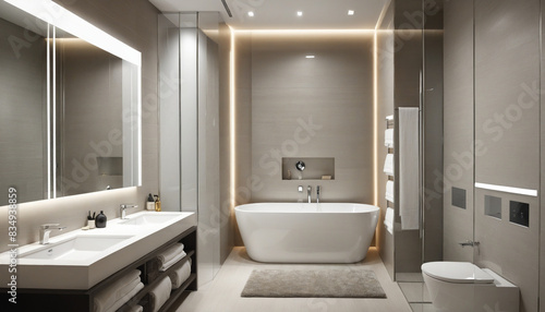 Smart and Stylish Washroom Sanctuary with Cutting-Edge Technology