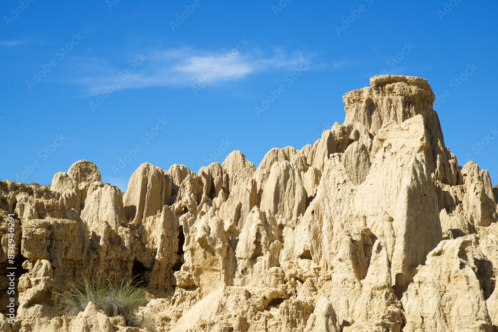 Geological formation, known as Aguarales de Valpalmas in Spain.