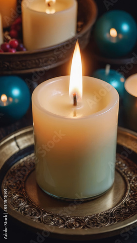 Candle Burning at Night: Creating a Special Celebratory Ambiance