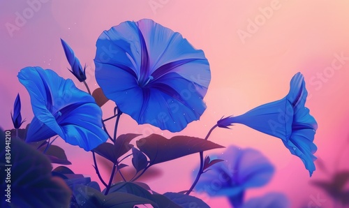 Morning glories illustration photo