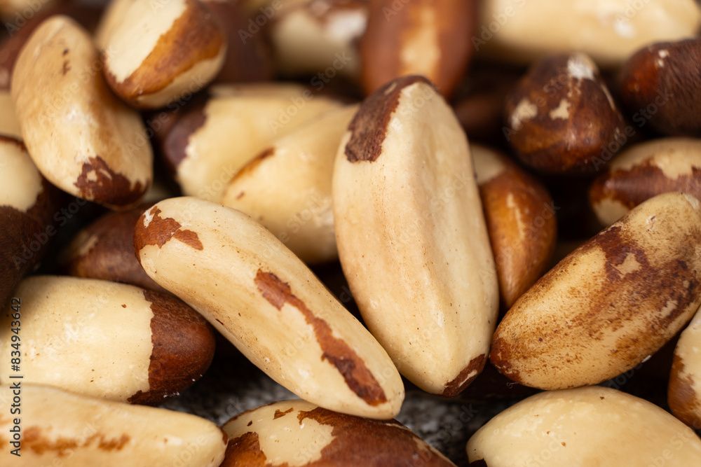 Macro Brazil nuts. The Worlds Healthiest Nuts, A Source of Selenium Macro Brazil nuts. The Worlds Healthiest Nuts, A Source of Selenium