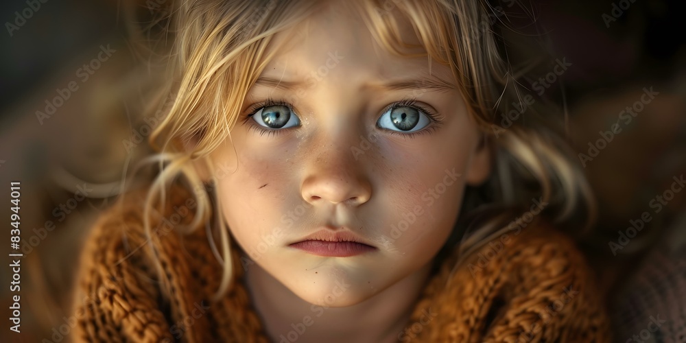 Portrait of a Blonde Girl With Green Eyes Portrait of a Blonde Girl With Green Eyes