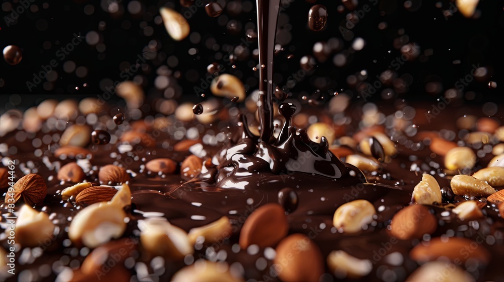Tempting Melted Chocolate Symphony with Nuts Tempting Melted Chocolate Symphony with Nuts