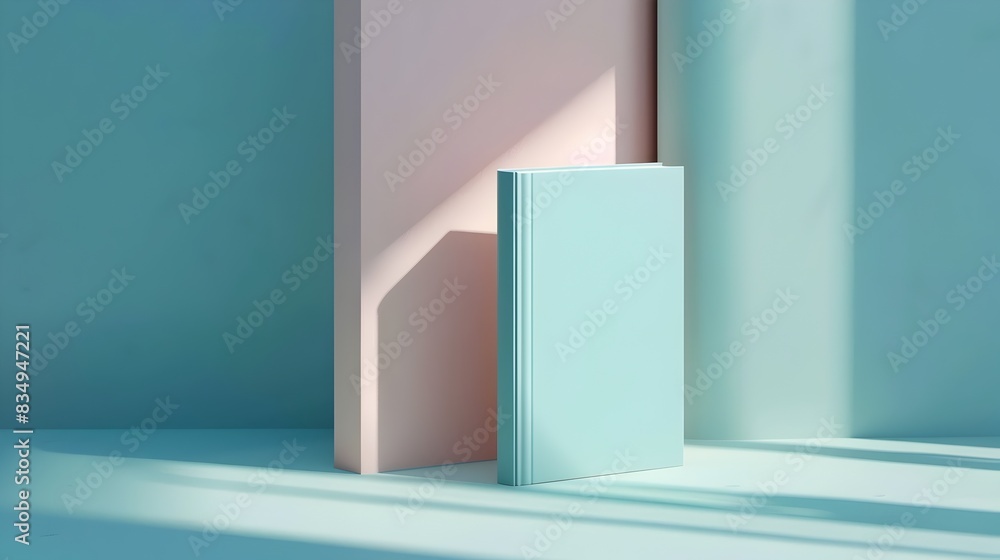 Minimalist Architectural Interior with Geometric Shapes and Contrasting Lighting Minimalist Architectural Interior with Geometric Shapes and Contrasting Lighting