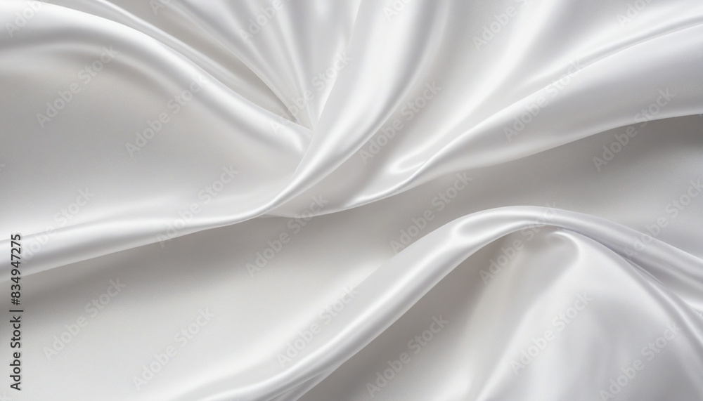 Naklejka premium Modern abstract blue and white silk wave background with shiny curves