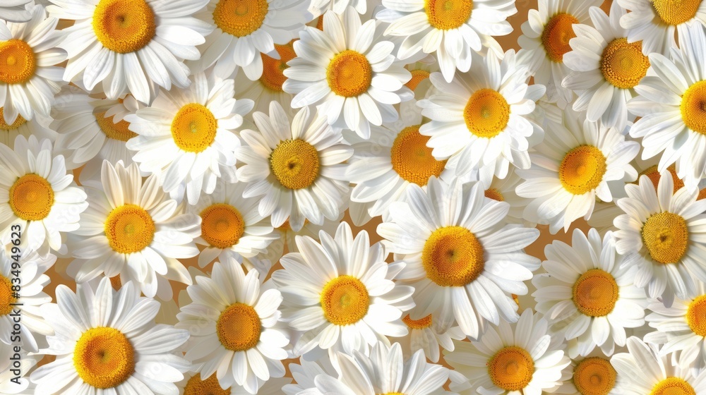 Fototapeta premium Daisy seamless pattern background. Fashion print