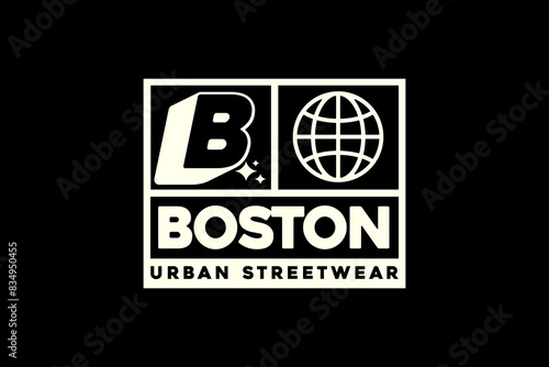 Creative streetwear concept vector boston graphic design