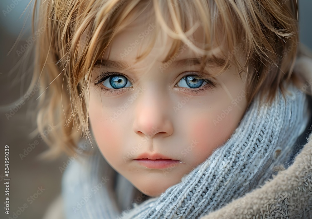 Portrait of a beautiful child with blue eyes Portrait of a beautiful child with blue eyes
