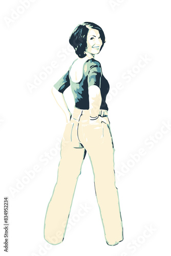 girl in a pants