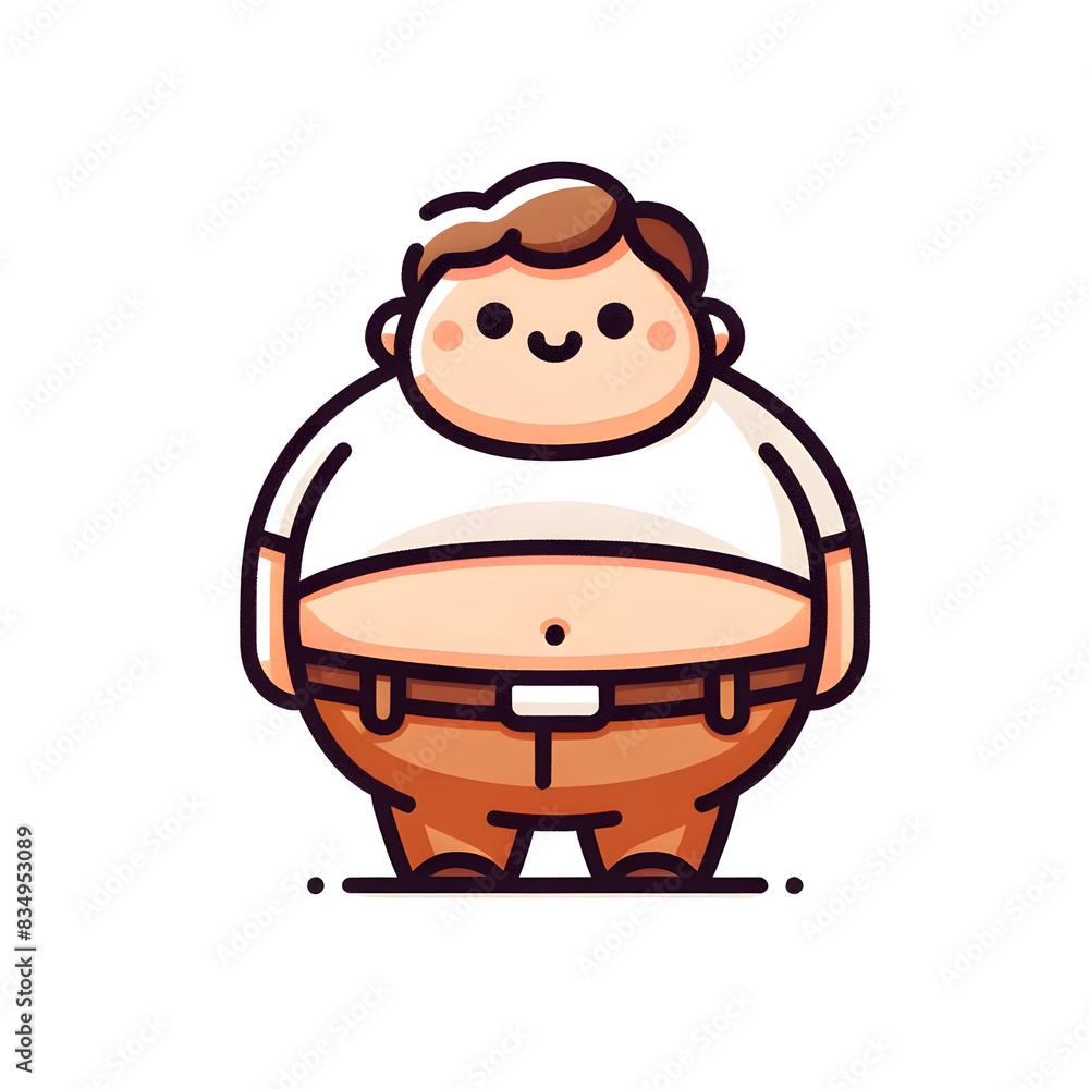 배 나온 남자 일러스트 ilustração do Stock | Adobe Stock