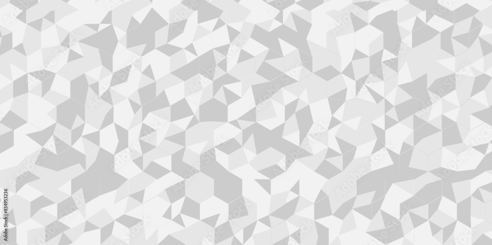 Vector geometric seamless technology gray and white triangle element light background. Abstract digital grid light pattern white Polygon Mosaic triangle Background, business and corporate background. Vector geometric seamless technology gray and white triangle element light background. Abstract digital grid light pattern white Polygon Mosaic triangle Background, business and corporate background.