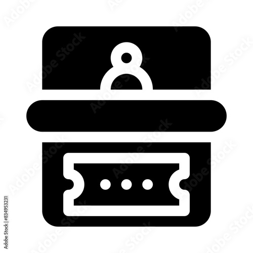 ticket office glyph icon