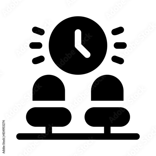 waiting room glyph icon