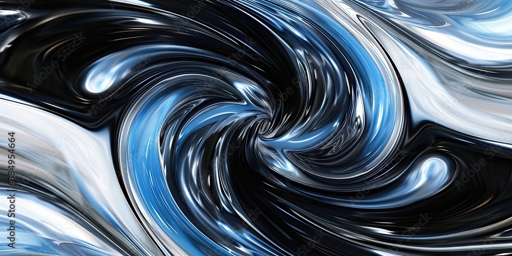 blue black white swirl -