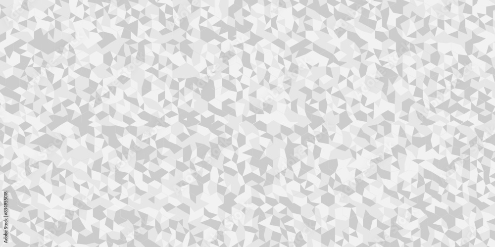 Vector geometric seamless technology gray and white triangle element light background. Abstract digital grid light pattern white Polygon Mosaic triangle Background, business and corporate background.