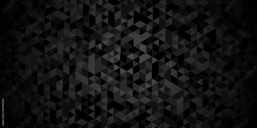 Vector black and gray square triangle tiles pattern mosaic background. Modern seamless geometric dark black low poly pattern background with lines Geometric print composed of triangles texture. Vector black and gray square triangle tiles pattern mosaic background. Modern seamless geometric dark black low poly pattern background with lines Geometric print composed of triangles texture.
