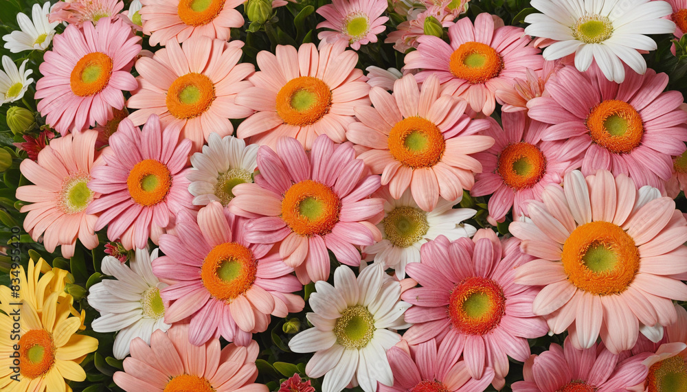 Vibrant Floral Arrangement featuring Gerbera and Daisy Blooms Vibrant Floral Arrangement featuring Gerbera and Daisy Blooms