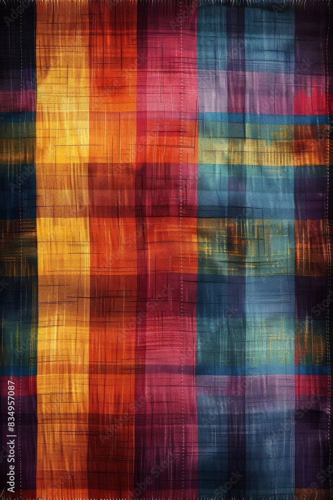 Rainbow flannel background, simple design. Generative AI. Rainbow flannel background, simple design. Generative AI.