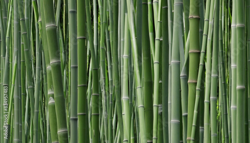 Generative AI creates vibrant and lush bamboo forest texture in 8K resolution using machine learning algorithms  featuring a harmonious blend of green hues and intricate leaf patterns