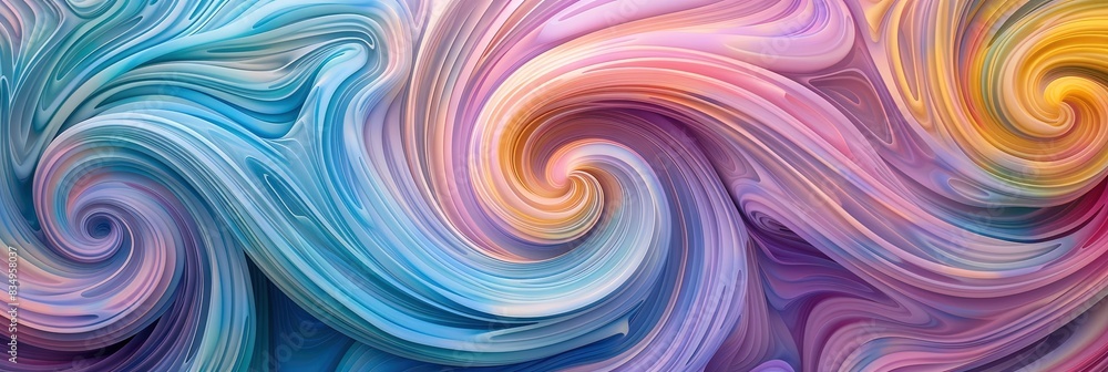 Obraz premium pastel paint swirl