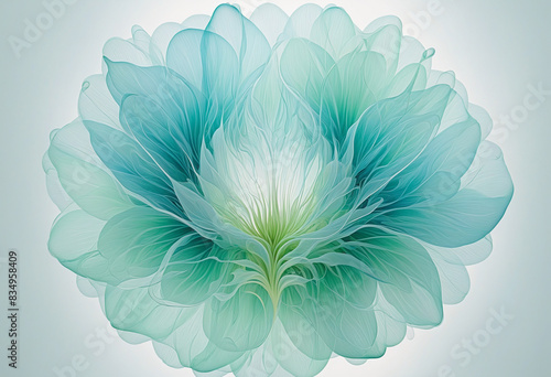 A vibrant watercolor painting with a generative AI design, featuring a colorful swirl of textures and colors on a clean white background, perfect for adding copy space with a layout border