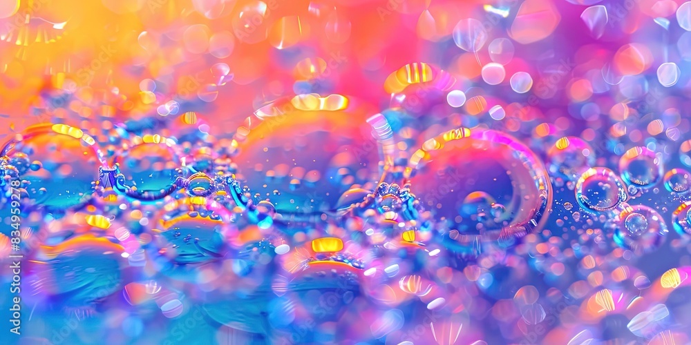 bubbly liquid texture, colorful 