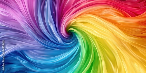 colorful rainbow spectrum paint swirl photo