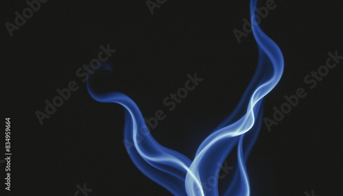 Fiery blue inferno against a pitch black canvas