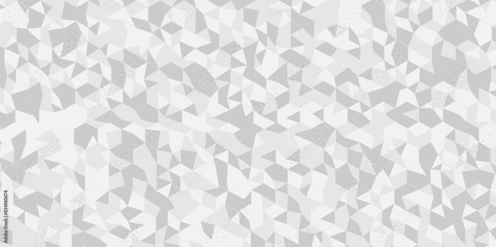 Vector geometric seamless technology gray and white triangle element light background. Abstract digital grid light pattern white Polygon Mosaic triangle Background, business and corporate background. Vector geometric seamless technology gray and white triangle element light background. Abstract digital grid light pattern white Polygon Mosaic triangle Background, business and corporate background.