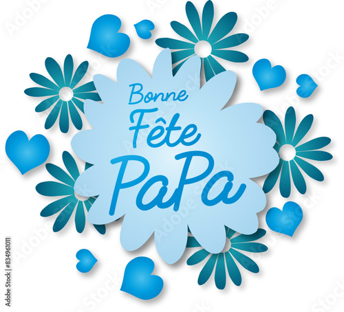 Bonne fête papa ! message cœur pour la fête des pères