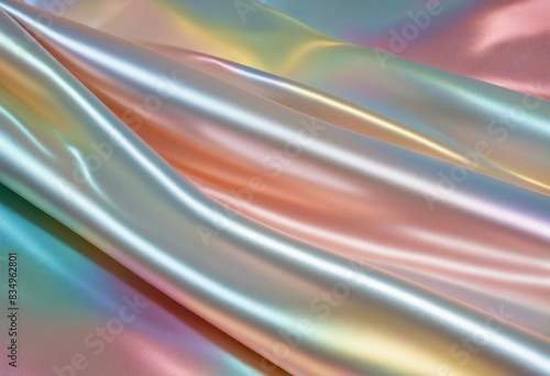 Sparkling Silk Satin Background with Rainbow Prism Overlay