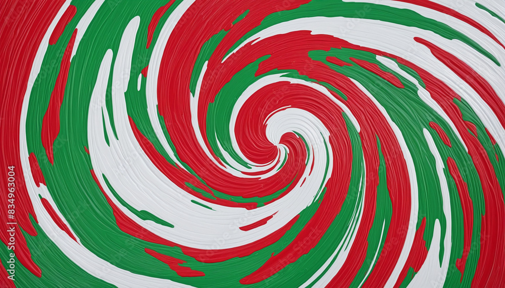 Vibrant Holiday Spiral Design in Red, Green, and White Ink on a Lovely Abstract Background Vibrant Holiday Spiral Design in Red, Green, and White Ink on a Lovely Abstract Background
